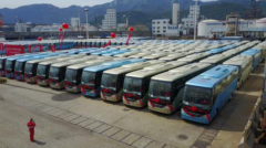 2017中国客车出口沙特第一大单发车——600台安凯A9进军国际高端客运市场
